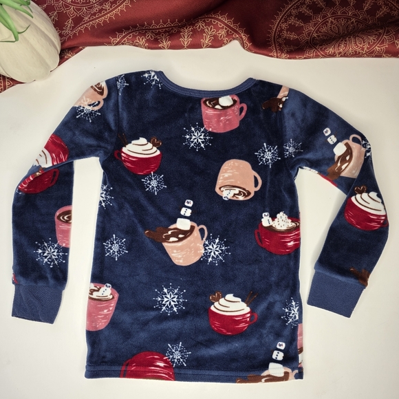 Carter's Pajama Set Blue Hot Cocoa Print 3T - Picture 6 of 8